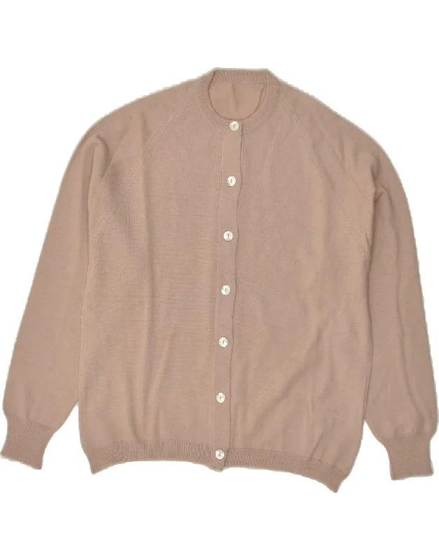 Low Prices VINTAGE Womens Cardigan Sweater UK 16 Large Beige