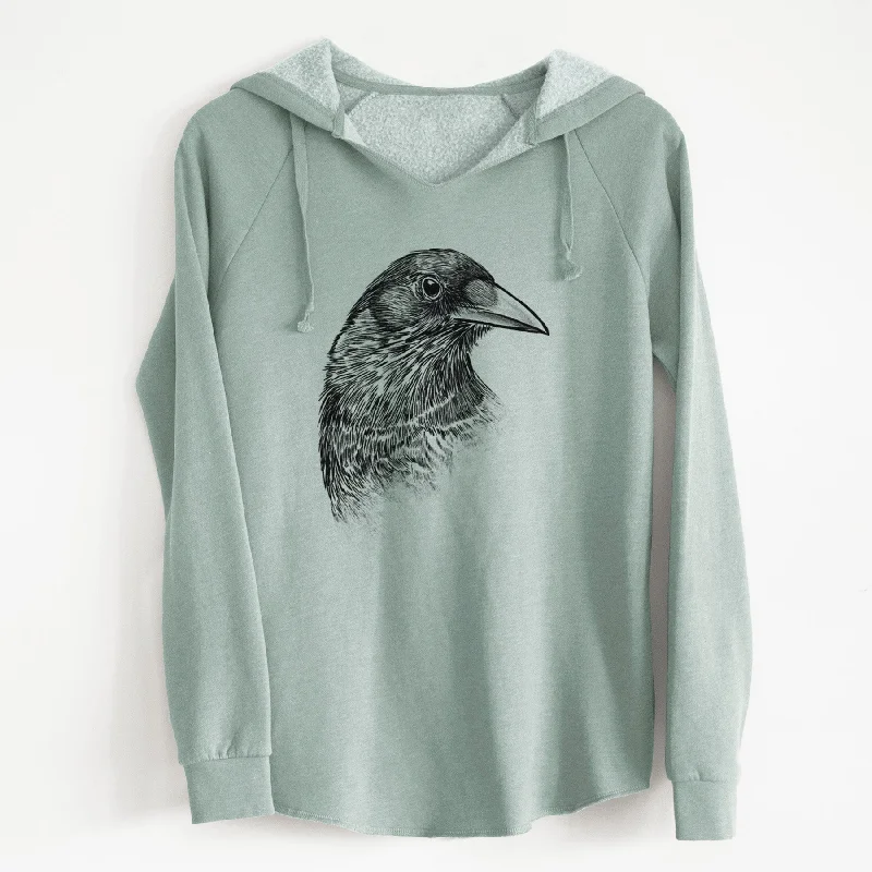 Exclusive Savings American Crow Bust - Corvus brachyrhynchos - Cali Wave Hooded Sweatshirt