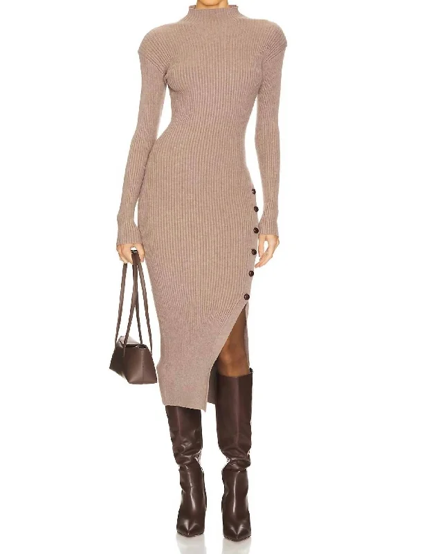 Special Discount Soryn Sweater Dress In Taupe