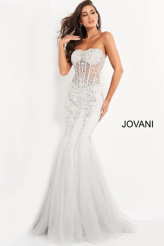 Shop and Save Jovani 5908 Sheer Corset Mermaid Prom Dress Pageant Sexy Embellished Formal Gown Shop and Save Jovani 5908 Sheer Corset Mermaid Prom Dress Pageant Sexy Embellished Formal Gown