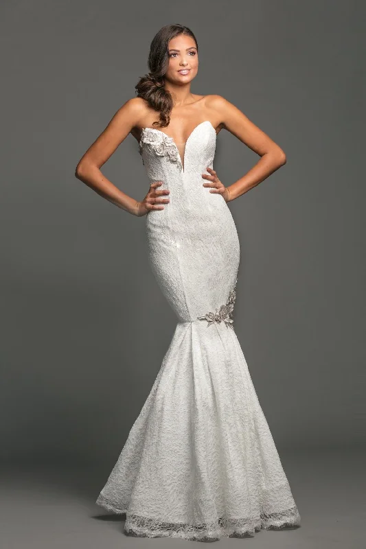 TIME-Limited Offer Johnathan Kayne B111 Size 6, 14 Lace Mermaid Wedding Dress Crystal Flower TIME-Limited Offer Johnathan Kayne B111 Size 6, 14 Lace Mermaid Wedding Dress Crystal Flower