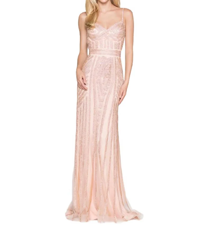 Exclusive Savings Rhinestone Prom Dress In Blush