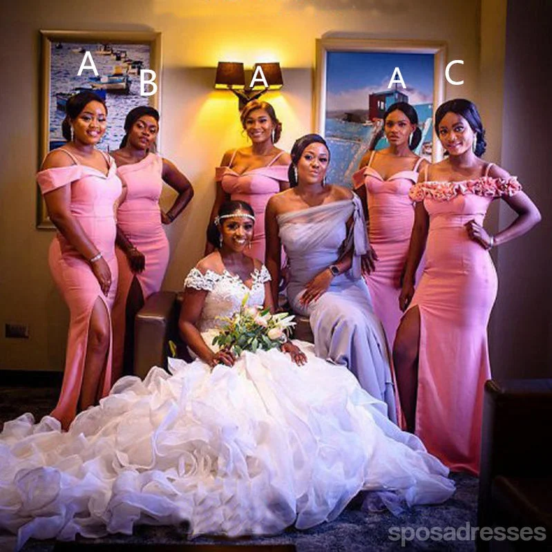 Final Clearance Mismatched Pink Mermaid Cheap Long Bridesmaid Dresses Online,WG1656 Final Clearance Mismatched Pink Mermaid Cheap Long Bridesmaid Dresses Online,WG1656