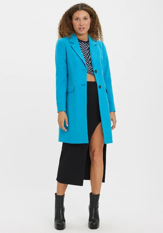 Deal Dash Vero Moda Gianna Faux Wool Coat, Caneel Bay