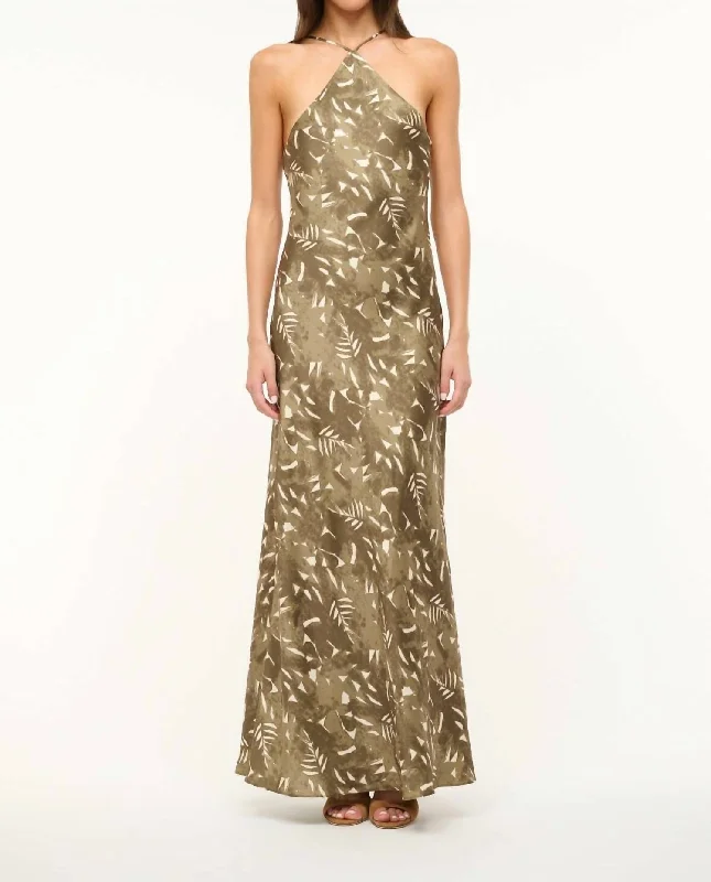 Instant Discount Cubism Dress In Sergeant Green Painted Palm