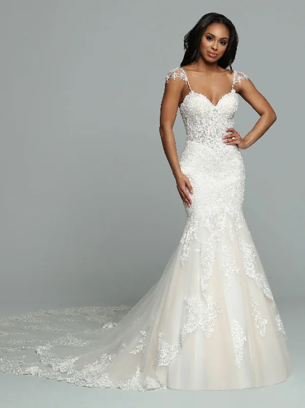 Closeout Sale Davinci Bridal 50662 Size 6 Long Lace Wedding Dress Mermaid Bridal Gown Cap sleeve Closeout Sale Davinci Bridal 50662 Size 6 Long Lace Wedding Dress Mermaid Bridal Gown Cap sleeve