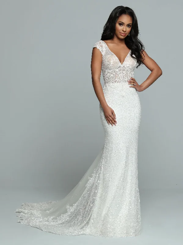 Lowest Price Davinci Bridal 50666 Long Sheer Sequin Mermaid Wedding Dress Lace Train Gown Lowest Price Davinci Bridal 50666 Long Sheer Sequin Mermaid Wedding Dress Lace Train Gown