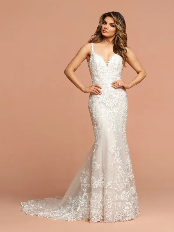 Best Bargains Davinci Bridal 50578 Lace Mermaid V Neck Wedding Dress Sheer Tulle Back Train Best Bargains Davinci Bridal 50578 Lace Mermaid V Neck Wedding Dress Sheer Tulle Back Train