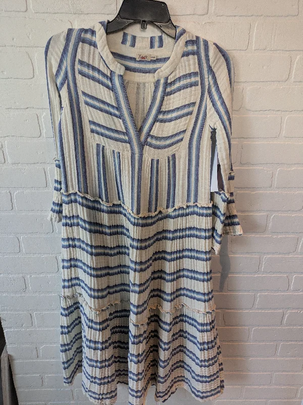 New Deals Dress Casual Midi By Faherty In Blue & Cream, Size: Xxs