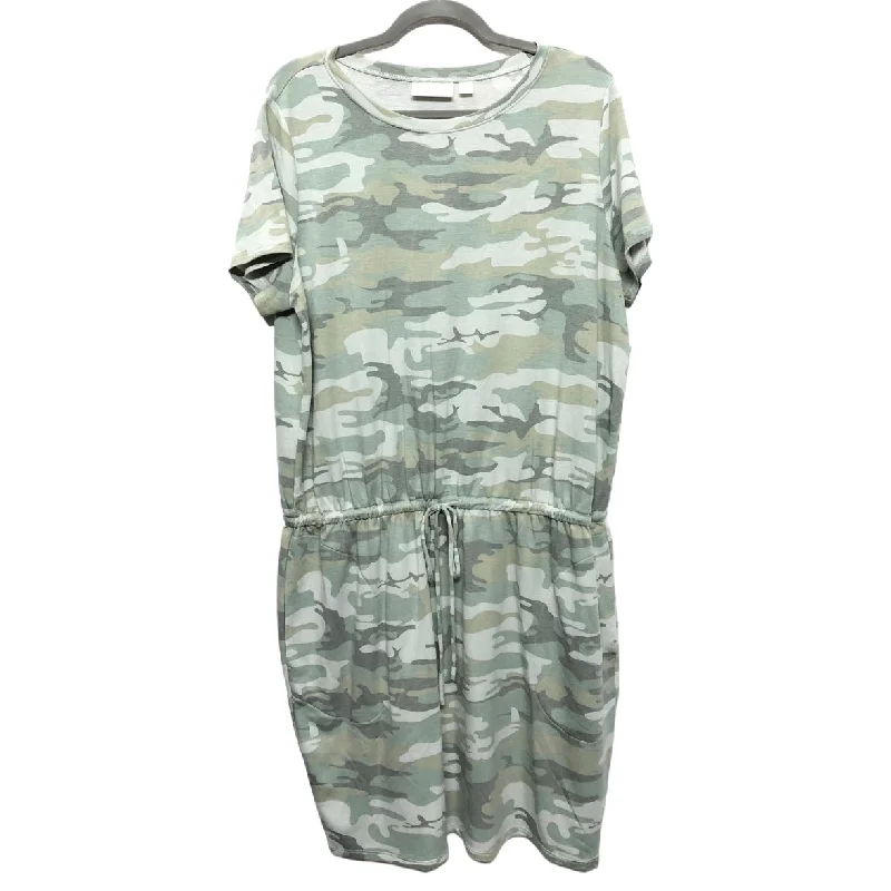 Flash Deals Dress Casual Short By Belle By Kim Gravel In Camouflage Print, Size: L