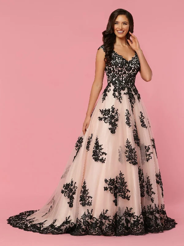 Final Sale Davinci Bridal 50438 Long Lace A Line Ballgown Wedding Dress V Neck Black Bridal Gown Final Sale Davinci Bridal 50438 Long Lace A Line Ballgown Wedding Dress V Neck Black Bridal Gown