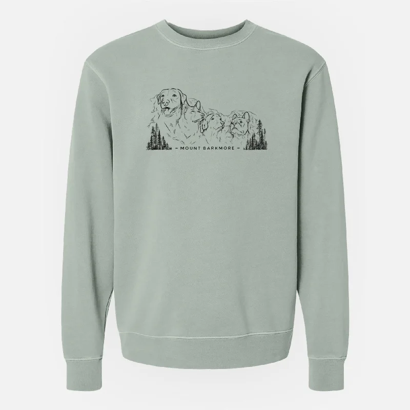 Markdowns Mount Barkmore - Dog Tribute - Unisex Pigment Dyed Crew Sweatshirt