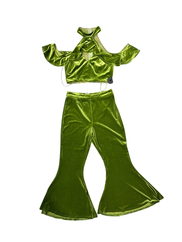 Don’t Miss Out Pants Set 2pc By Fashion Nova In Green, Size: 8