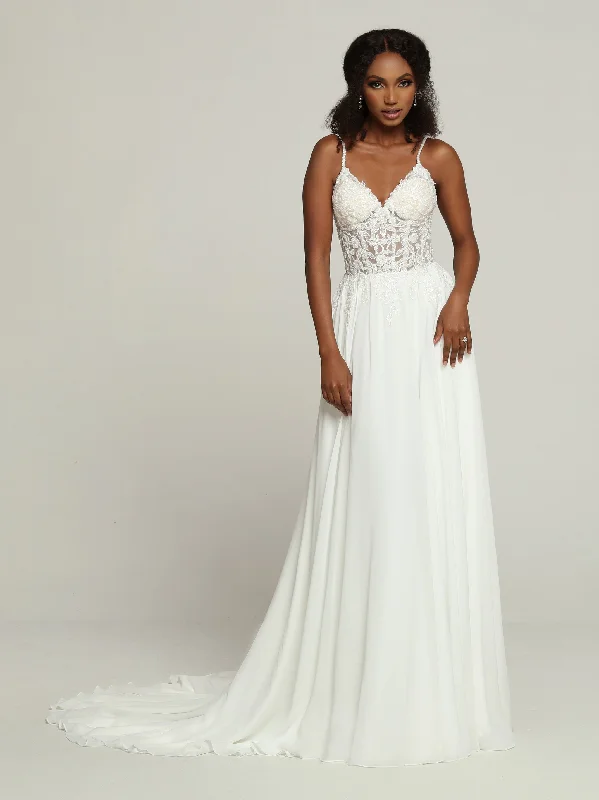 Act Fast Davinci Bridal 50696 Beaded Sheer A Line Wedding Dress V neck Chiffon Bridal Gown Act Fast Davinci Bridal 50696 Beaded Sheer A Line Wedding Dress V neck Chiffon Bridal Gown