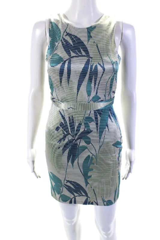 Today’s Special Jonathan Simkhai Womens Leaf Print Sleeveless Dress Multi Colored