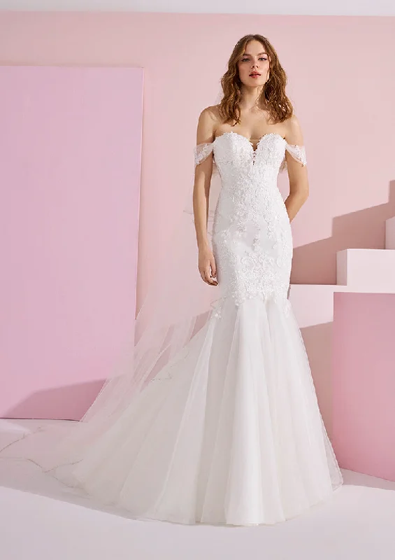 Today Only White One Bridal MEL Size 12 Mermaid Wedding Dress Off Shoulder Plunging Embellished Gown Today Only White One Bridal MEL Size 12 Mermaid Wedding Dress Off Shoulder Plunging Embellished Gown