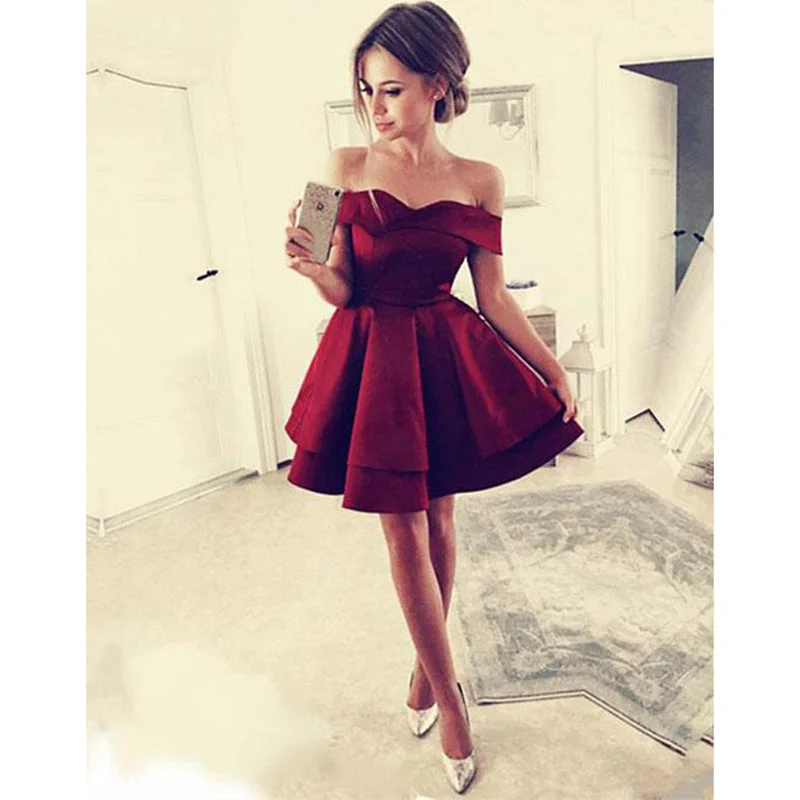 Limited Availability Burgundy Off Shoulder Short homecoming Prom Dress 8 grade graduation dresses Semi Formal Girls Party Gown Limited Availability Burgundy Off Shoulder Short homecoming Prom Dress 8 grade graduation dresses Semi Formal Girls Party Gown