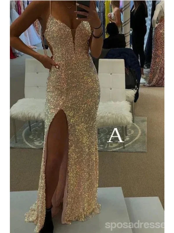 Price Reduction Sexy Mermaid Spaghetti Straps V-neck High Slit Cheap Prom Dresses,12954 Price Reduction Sexy Mermaid Spaghetti Straps V-neck High Slit Cheap Prom Dresses,12954