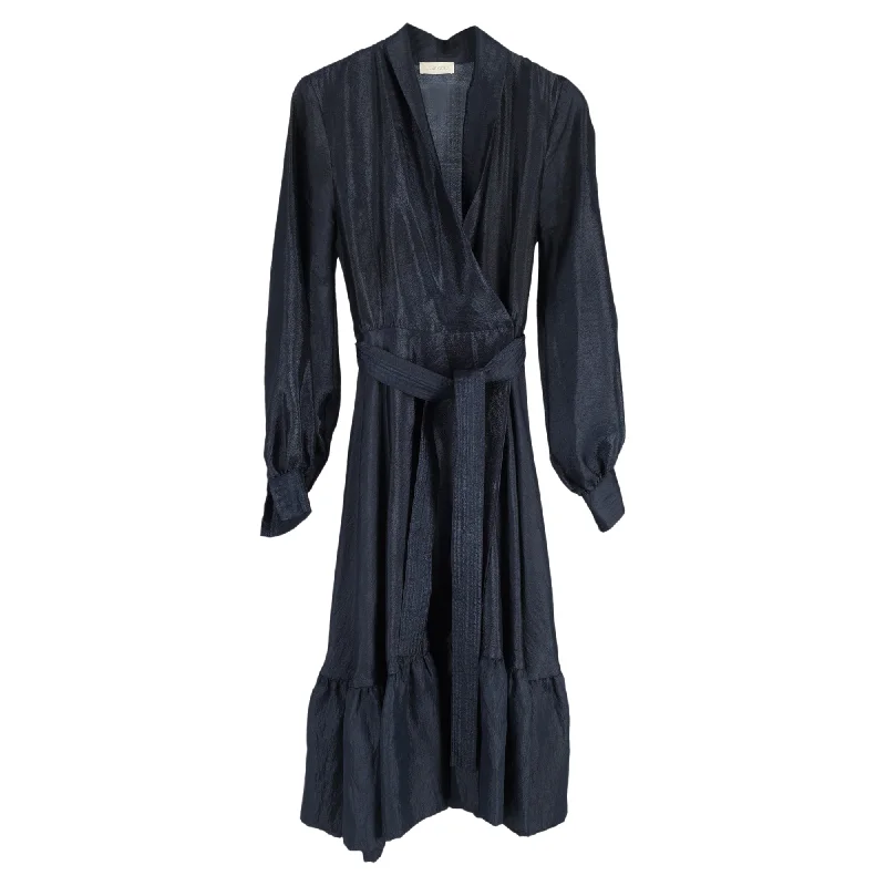 Crazy Savings Stine Goya Shiny Niki Dress in Navy Blue Polyester