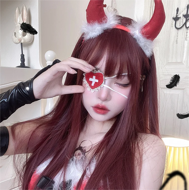 Special Discount lolita red princess cut straight hair YV47133