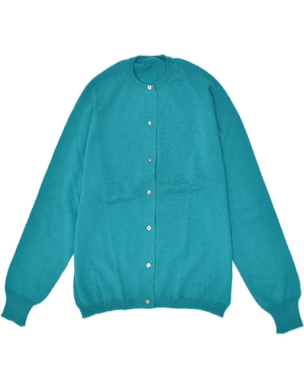 Price Drop VINTAGE Womens Cardigan Sweater UK 14 Large Blue