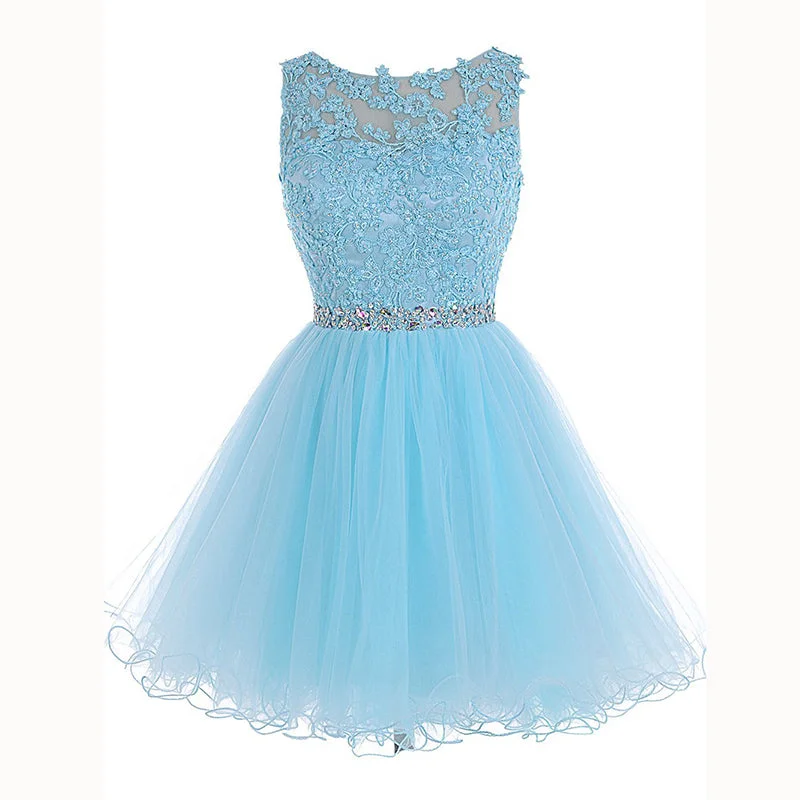 Price Buster Baby Blue Lace Puffy Short Party Dress Graduation Junior Prom Cocktail Gown Price Buster Baby Blue Lace Puffy Short Party Dress Graduation Junior Prom Cocktail Gown