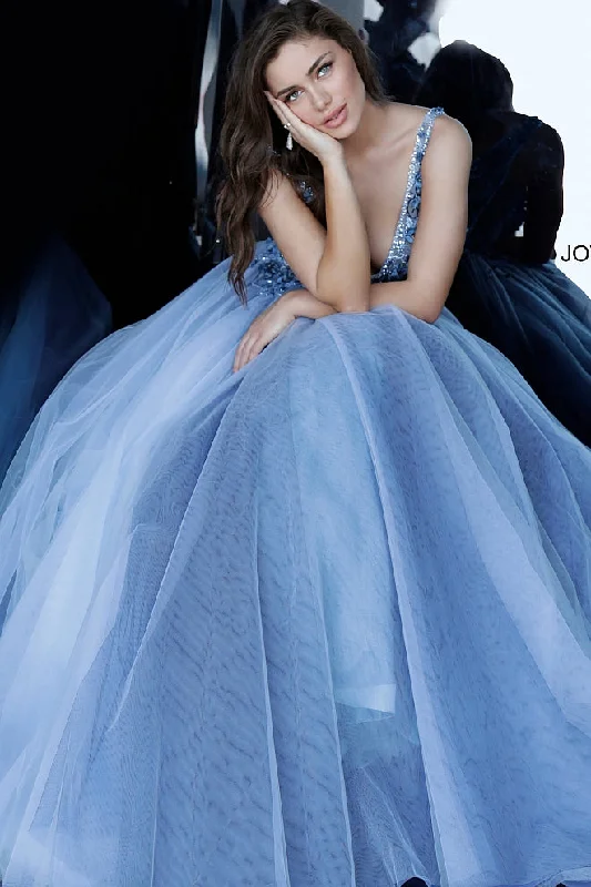 Great Deals Jovani 3110 Long Ballgown Prom Dress Sheer Bodice V Neckline Floral Applique Great Deals Jovani 3110 Long Ballgown Prom Dress Sheer Bodice V Neckline Floral Applique