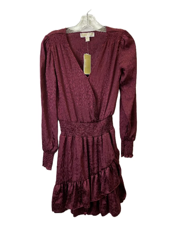 YEAR-End Clearance Dress Casual Midi By Michael By Michael Kors In Red, Size: Xs