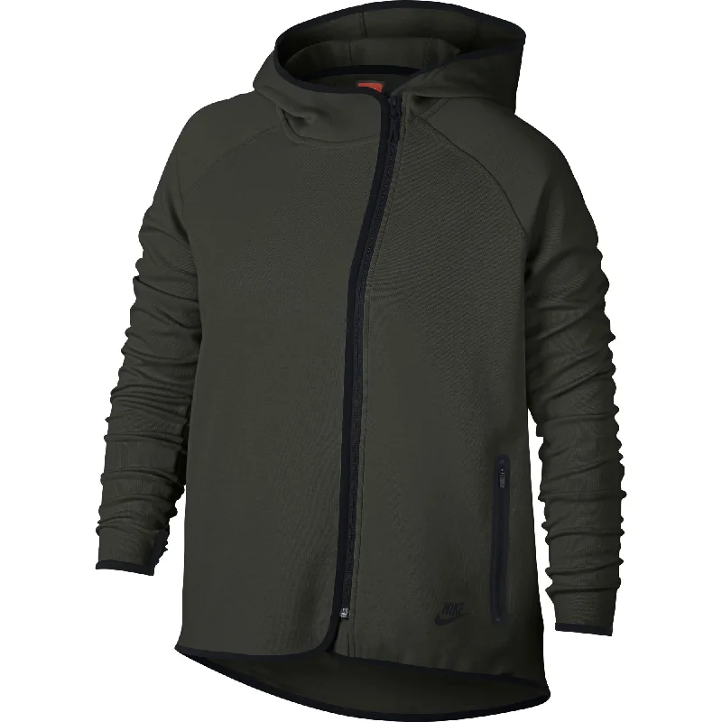 Buy Now Nike Tech Fleece Full Zip Cape Women's Hoodie Olive-Black