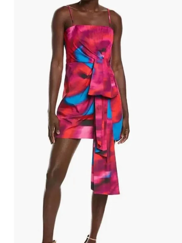 Special Savings Finnegan Bow Mini Dress In Fire Ice