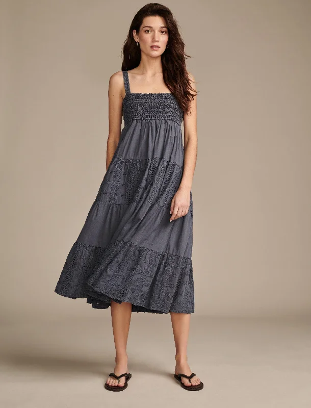Lowest Prices Lucky Brand Women's Highest Quality Embroidered Cannibis Maxi Dress