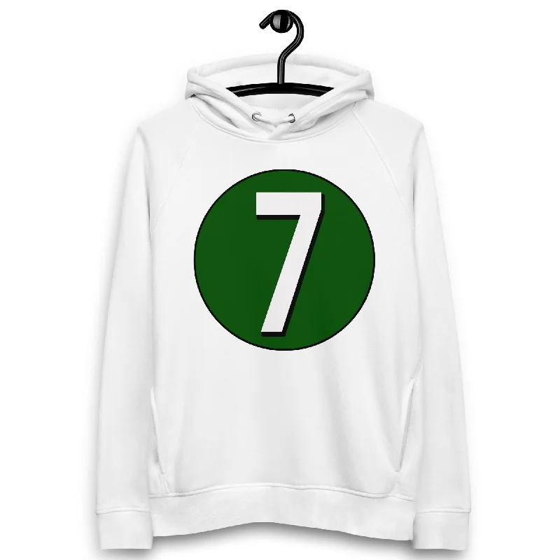 Super Deal Unisex pullover hoodie: White on Hunter Green 7