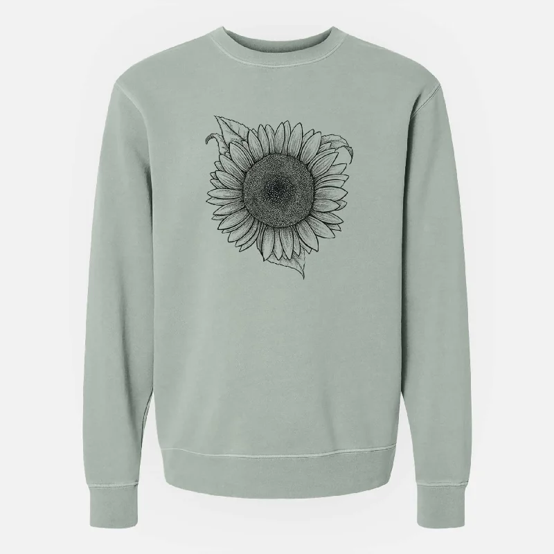 Steals and Deals Lemon Queen Sunflower - Helianthus Annuus - Unisex Pigment Dyed Crew Sweatshirt