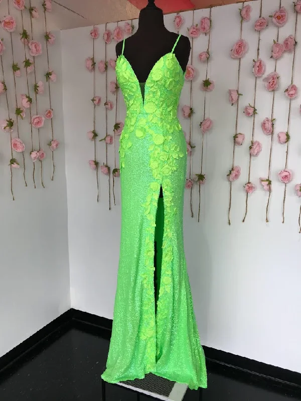 Markdowns Jovani 1012 Size 4 Lime Sequin Fitted Formal Prom Dress Slit Pageant Backless Floral Bodice Markdowns Jovani 1012 Size 4 Lime Sequin Fitted Formal Prom Dress Slit Pageant Backless Floral Bodice