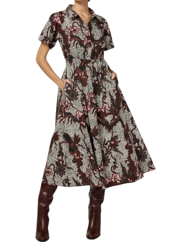 Mega Deal Joanne Midi Dress In Castello Print