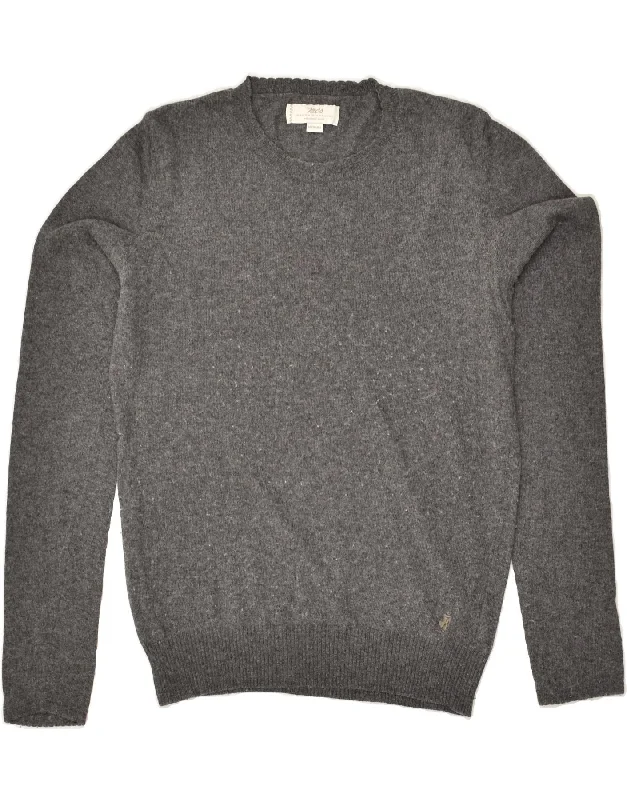 Unmissable Offer MARLBORO CLASSICS Womens Crew Neck Jumper Sweater UK 14 Medium Grey Wool