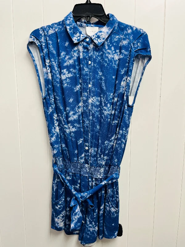 Price Drop Romper By sundays In Blue & White, Size: S