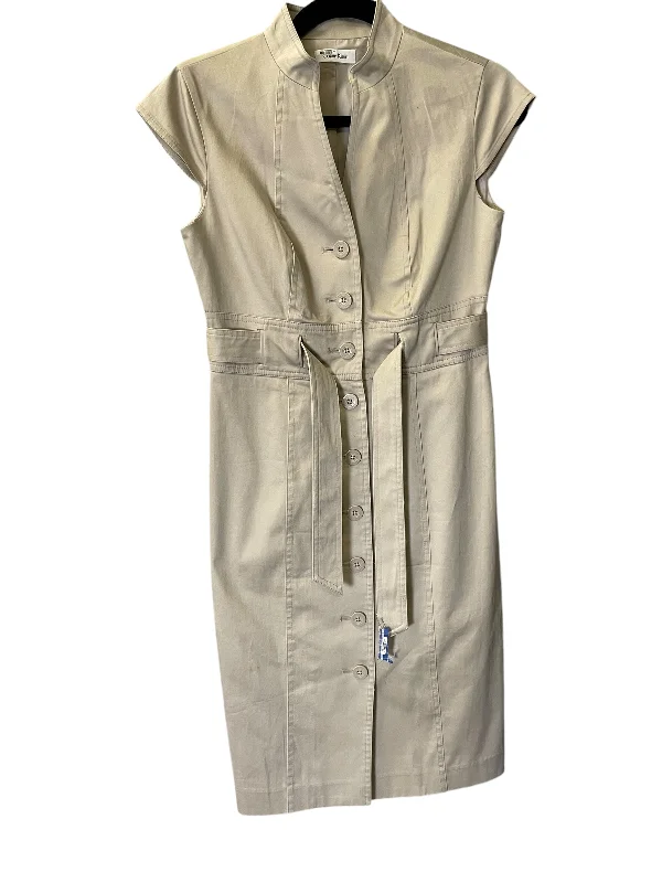 Deal Dash Dress Casual Midi By Calvin Klein In Beige, Size: S