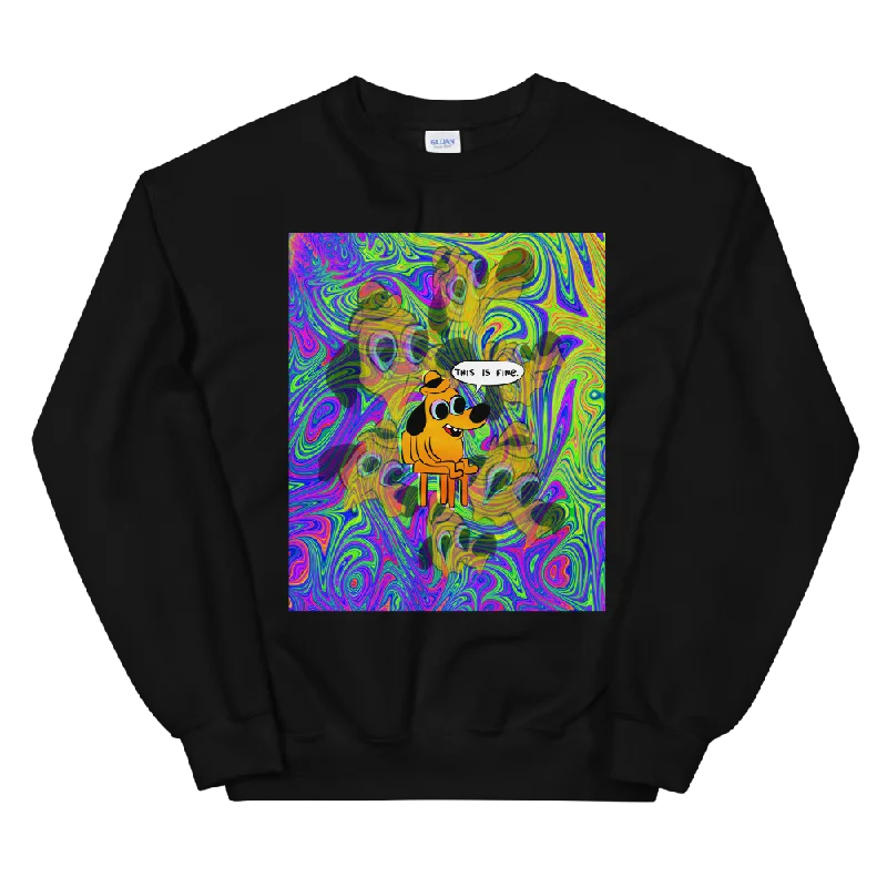 YEAR-End Clearance This Is Fine Graphic Sweatshirt