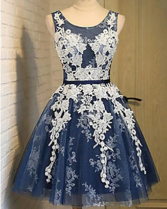 Big Savings Cute Navy Short Homecoming Dress with Ivory Lace Teens Short Party Gowns SP0630 Big Savings Cute Navy Short Homecoming Dress with Ivory Lace Teens Short Party Gowns SP0630