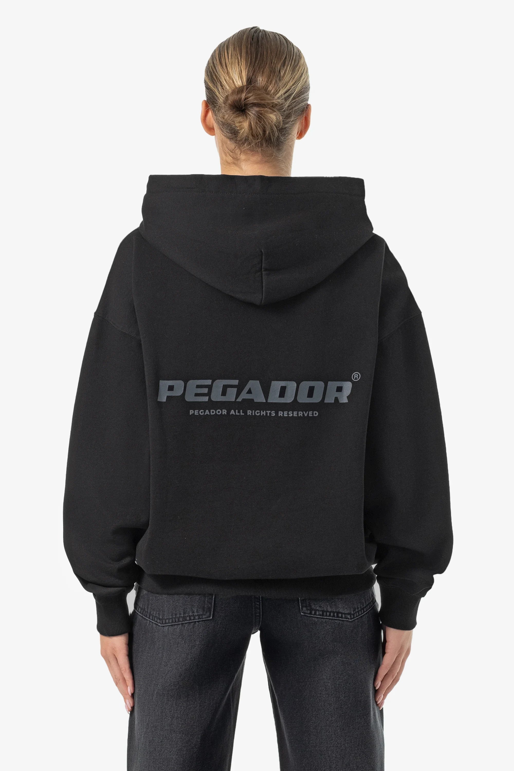 Exclusive Access Atna Logo Oversized Hoodie Washed Black Dark Grey