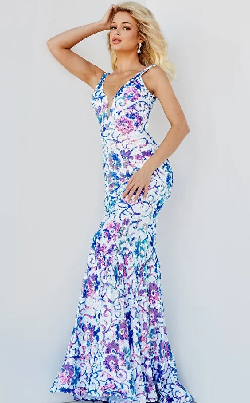 Midnight Madness Jovani 08257 Size 16 IV/Purple Long Fitted Sequin Mermaid Formal Prom Dress V Neck Gown Midnight Madness Jovani 08257 Size 16 IV/Purple Long Fitted Sequin Mermaid Formal Prom Dress V Neck Gown
