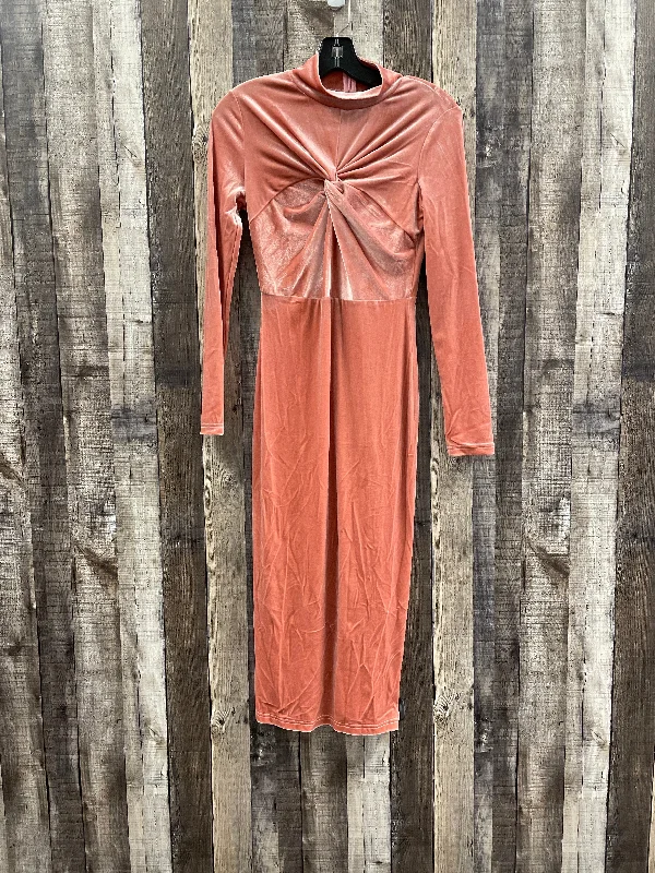 Great Deals Dress Casual Maxi By Cme In Coral, Size: Xs