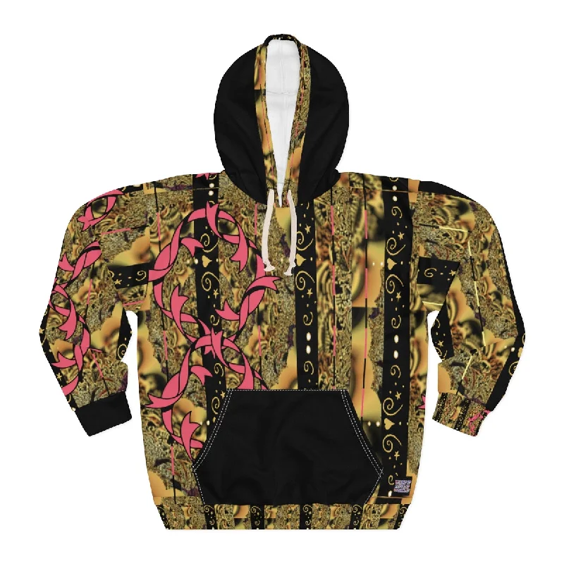 Can't Be Beat AOP Unisex Pullover Hoodie REGALLY PINK