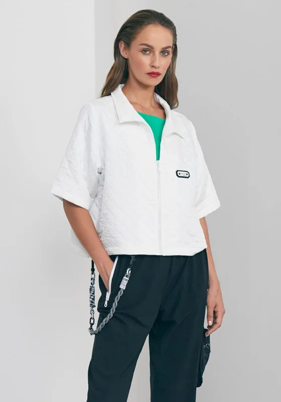 Season Finale Sale Naya Short Quilted Chain Jacket, Off White