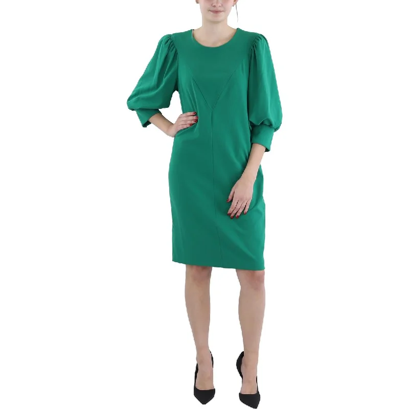 Early Access Womens Gathered Above Knee Sheath Dress