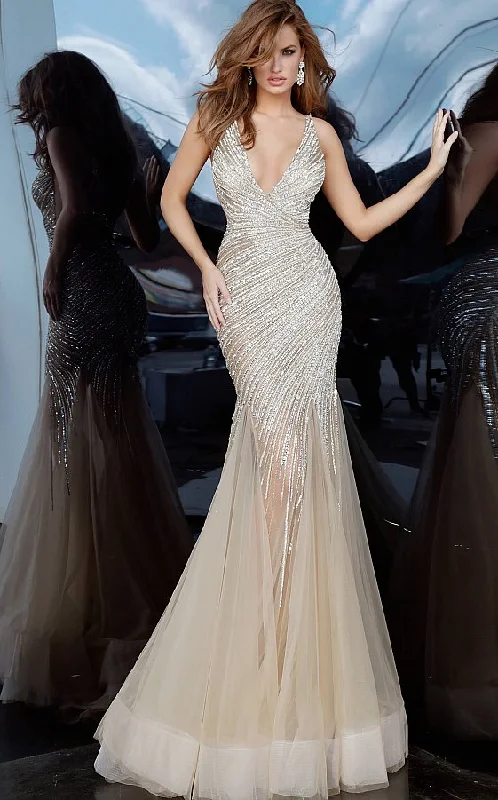 Year-End Sale Jovani 4741 Long Fitted Pageant Prom Dress Crystal Embellished Mermaid V Neck Year-End Sale Jovani 4741 Long Fitted Pageant Prom Dress Crystal Embellished Mermaid V Neck