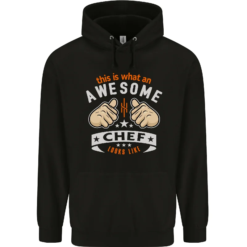 Early Access Awesome Chef Looks Like Funny Cooking Mens 80% Cotton Hoodie