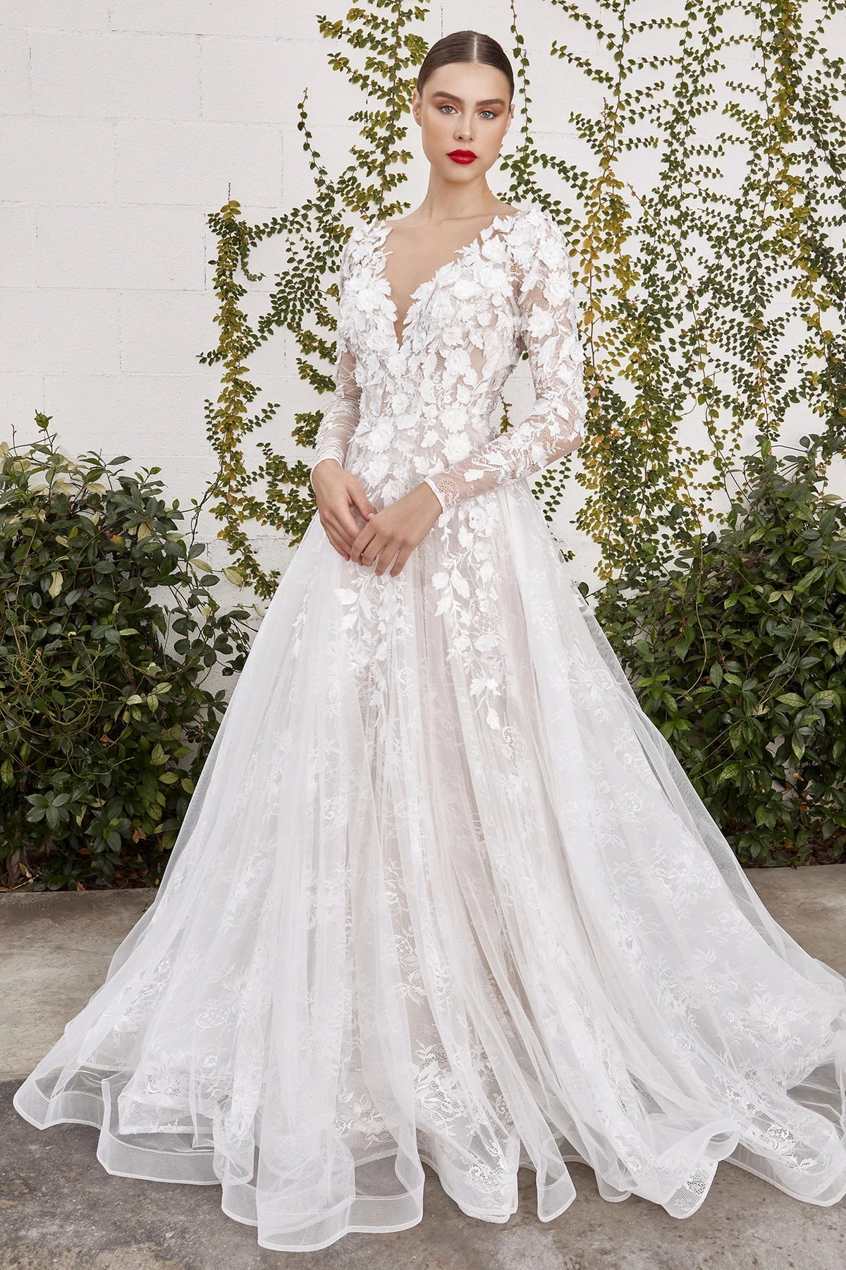 Act Now Andrea & Leo Couture YVAINE Dress A1067W Long Sleeve 3D Lace Wedding Dress A Line Bridal Gown Act Now Andrea & Leo Couture YVAINE Dress A1067W Long Sleeve 3D Lace Wedding Dress A Line Bridal Gown
