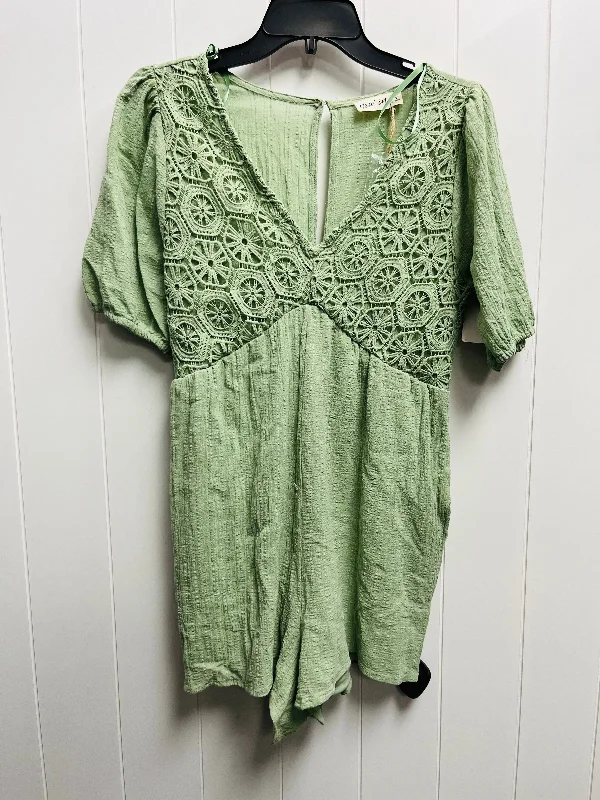 Deal Frenzy Romper By New IN In Green, Size: S